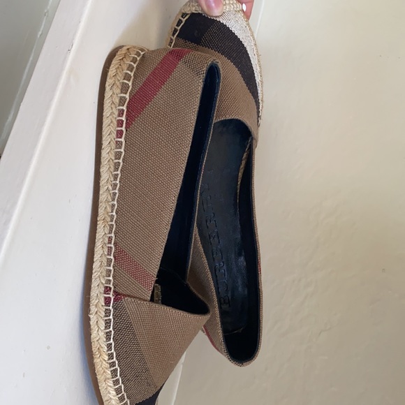 NWT Authentic Burberry Check Espardilles-size 7.5 - Picture 2 of 11